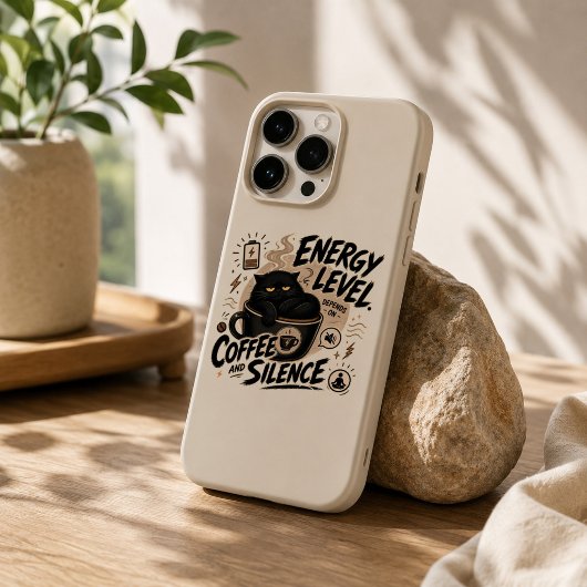 面白い黒猫コーヒーiPhone 16 Pro Maxケース Case-Mate iPhoneケース