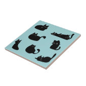面白い黒猫 タイル (側面)