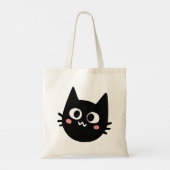 面白い黒猫 トートバッグ (裏面)