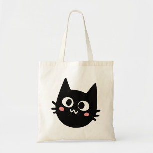 面白い黒猫 トートバッグ