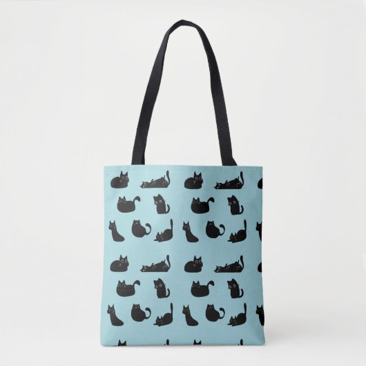 面白い黒猫 トートバッグ (正面)