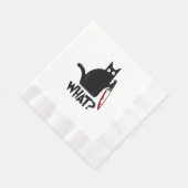 面白い黒猫 何_cat 縁ありランチョンナプキン (角)