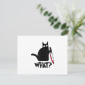 面白い黒猫 出欠カード (スタンド正面)