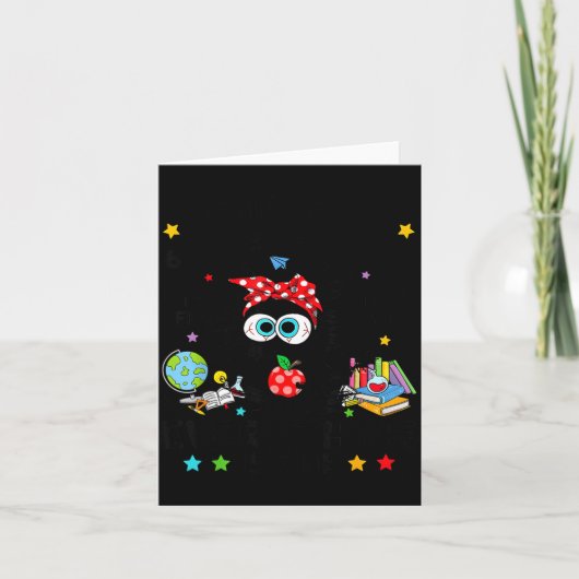 面白い黒猫 私は67日間の学校生活を乗り越えた 私は元気 カード (正面)