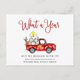 面白い1年のクリスマス企業 ポストカード