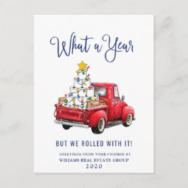 面白い1年のクリスマス企業 ポストカード