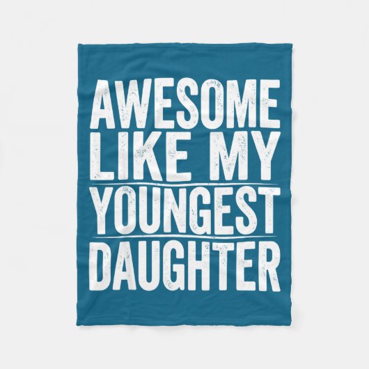 面白い1日のような娘の若い母と父 フリースブランケット (正面)