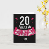 面白い20周年結婚記念日妻ギフトTシャツ2 カード (黄色い花)