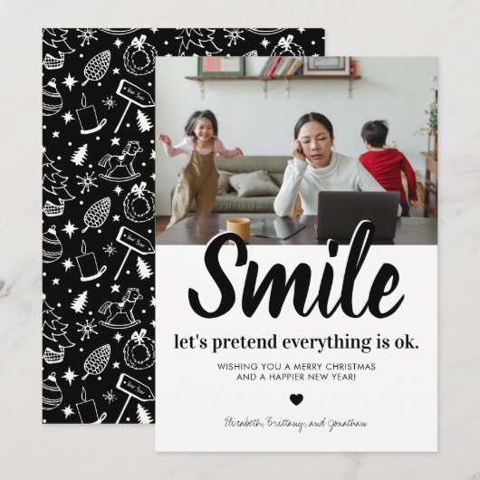面白い2021年のクリスマスだね。 シーズンカード (正面/裏面)