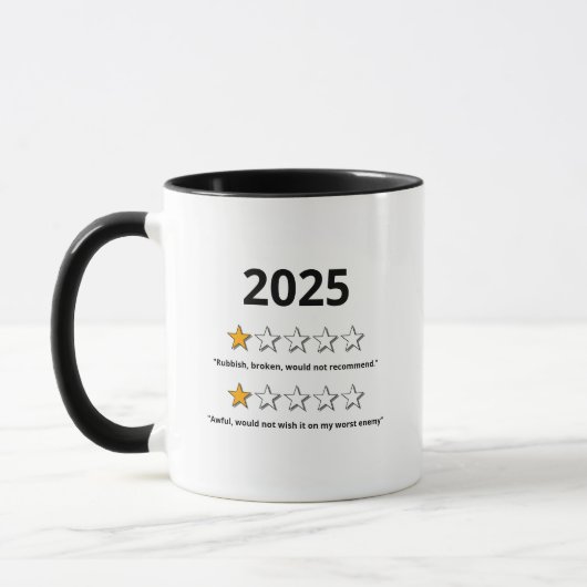 面白い2022年ひどいレビュー マグカップ (左)