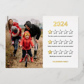 面白い2024年 おすすめできない 箔シーズンカード (正面)