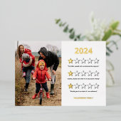 面白い2024年 おすすめできない 箔シーズンカード (立ち正面)