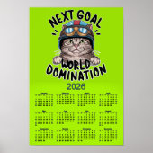 面白い2026カレンダー 次の目的地は世界征服 ポスター (正面)