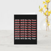面白い2026年は私の年だよ - 幸せな新年 カード (黄色い花)