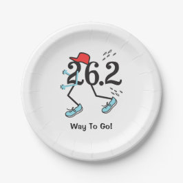 面白い26.2マラソンランナー © おめでとうマラソン完走者 ペーパープレート