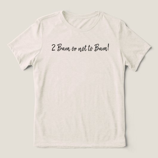 面白い2 Bam Or Not To Bam 麻雀スクリプト トライブレンドTシャツ (デザイン正面)