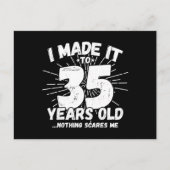 面白い35歳の誕生日名言 皮肉な35歳 ポストカード (正面)