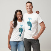 面白い3DシンブルーホエールTシャツ Tシャツ (ユニセックス)