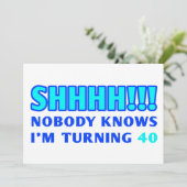 面白い40歳の誕生日招待状 招待状 (スタンド正面)