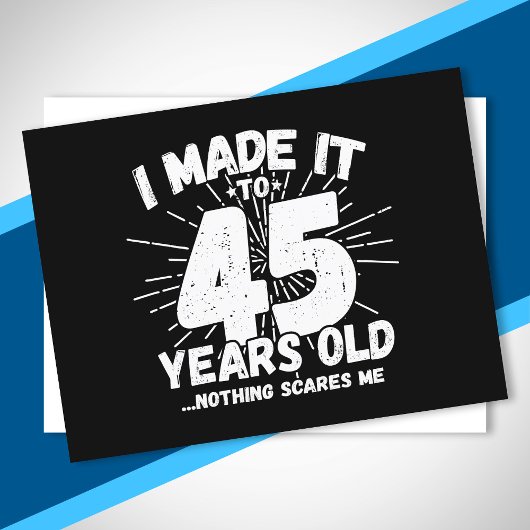 面白い45歳の誕生日名言 皮肉な45歳 ポストカード