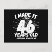 面白い46歳の誕生日名言 皮肉な46歳 ポストカード (正面)