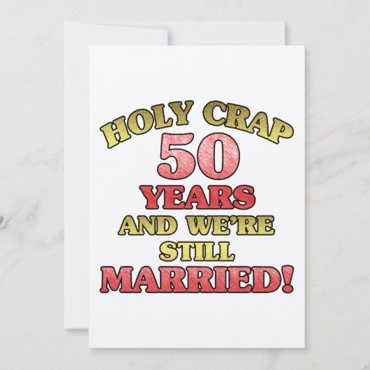 面白い50周年 カード (正面)