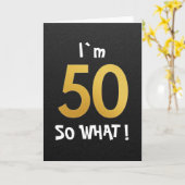 面白い50歳の誕生日 カード (黄色い花)