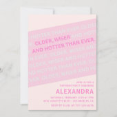 面白い51歳の誕生日招待状 より古く、より賢く、よりセクシーに 招待状 (正面)