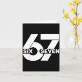 面白い6と7のミームデザイン 6 7 ミーム カード (黄色い花)