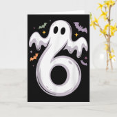 面白い6幽霊ミーム ハロウィンコスチューム マッチングデザイン カード (黄色い花)
