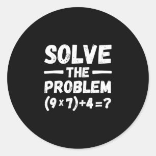 面白い67のミーム Pemdas 小学校の数学教師のユーモア ラウンドシール