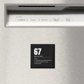 面白い67の定義 67の意味のミーム シックス セブン マグネット (インサイチュ (食洗機))