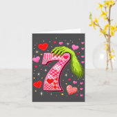 面白い67バレンタインメームカップルマッチングラブ カード (黄色い花)