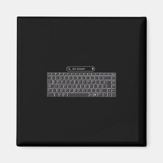 面白い67ミームキーボードボタン マグネット (正面)