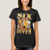 面白い67ミーム シックスセブン 猫ミーム おもしろいブートレグ グラフィック Tシャツ (正面)