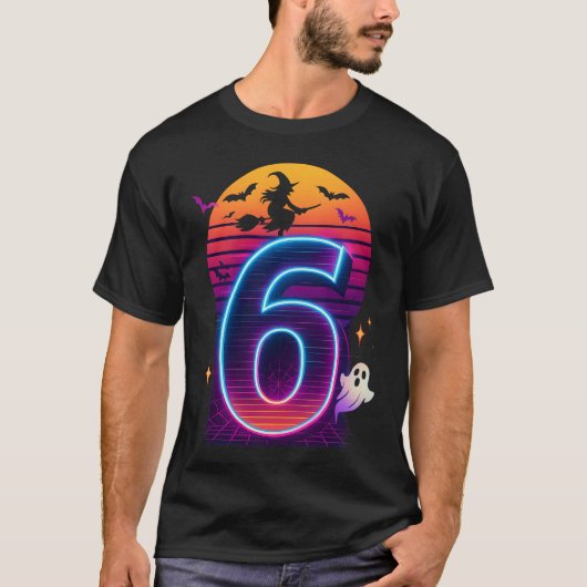 面白い67ミーム ハロウィン カップルおそろいデザイン Tシャツ (正面)