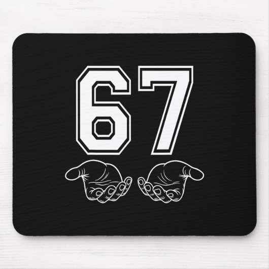 面白い67ミーム 仮装 Six Seven ハロウィン Gen Z マウスパッド (正面)