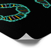 面白い67数字のミームDNA複製分子科学 ポスター (角)
