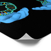 面白い67数字のミームDNA複製分子科学 ポスター (角)