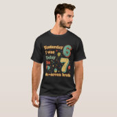 面白い7歳の誕生日 六七 Bruh ミーム Tシャツ (正面フル)