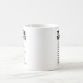 面白い70歳のテキストコード コーヒーマグカップ (中央)