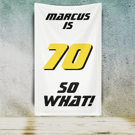 面白い70歳の名言 70歳の誕生日パーティー 横断幕