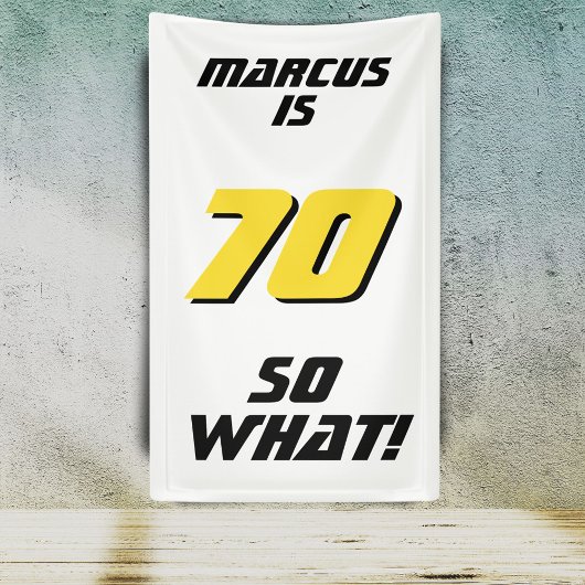 面白い70歳の名言 70歳の誕生日パーティー 横断幕