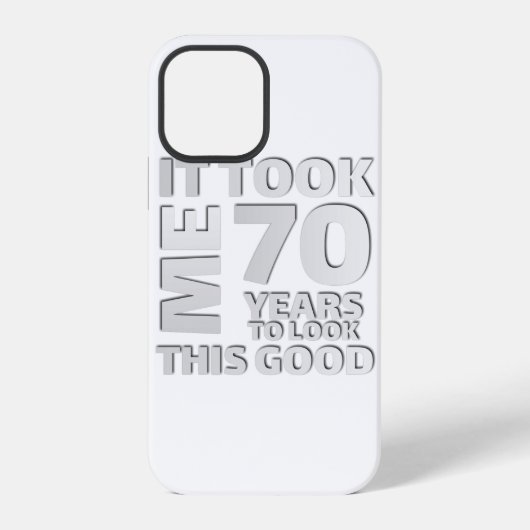 面白い70歳の名言 iPhoneケース (裏面)