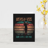 面白い70歳の誕生日ゴルフジョーク ゴルフが好きな70歳の男 カード (黄色い花)