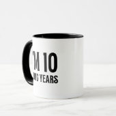 面白い70歳の誕生日 犬の年齢では10歳 マグカップ (正面左)