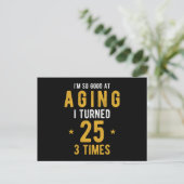 面白い75歳の誕生日メッセージ ポストカード (スタンド正面)