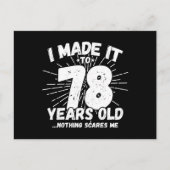 面白い78歳の誕生日名言 皮肉な78歳 ポストカード (正面)