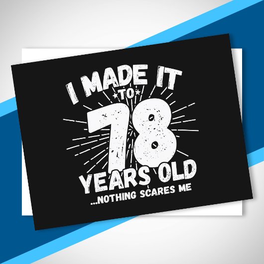 面白い78歳の誕生日名言 皮肉な78歳 ポストカード