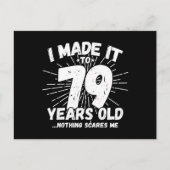 面白い79歳の誕生日名言 皮肉な79歳 ポストカード (正面)